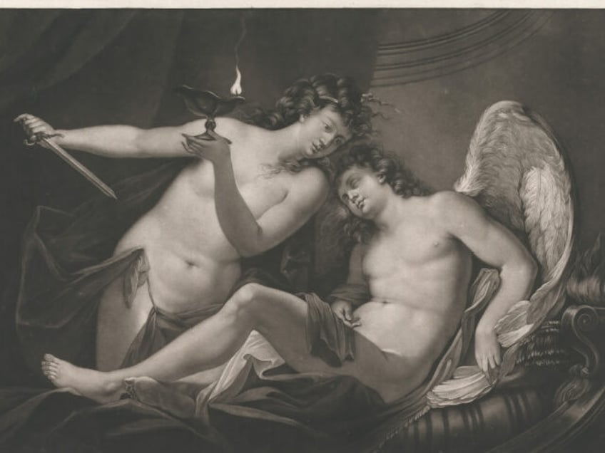 Cupid and Psyche, Print made by Valentine Green, 1739–1813, British, after Antonio Bellu