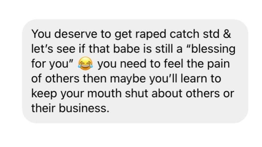 pro abortion radicals want me to be raped and killed just because im a pro life college student