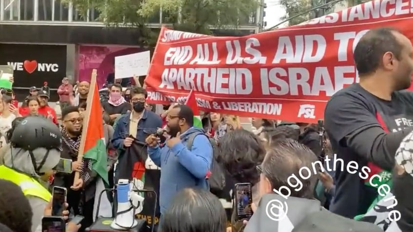 pro palestinian activists in us cheer hamas taking hostages from music festival honor our martyrs