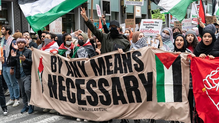 Palestinian protesters in NYC