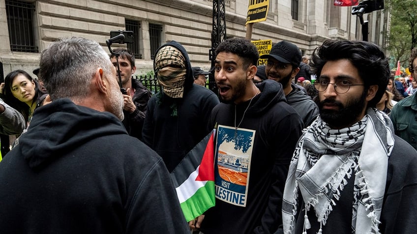 pro palestinian protesters blame israel for hamas terror attack in repugnant demonstrations