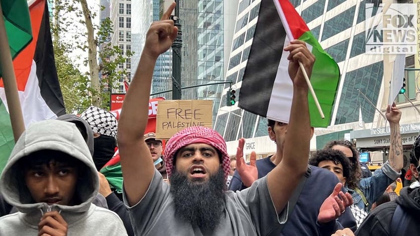 pro palestinian protesters blame israel for hamas terror attack in repugnant demonstrations