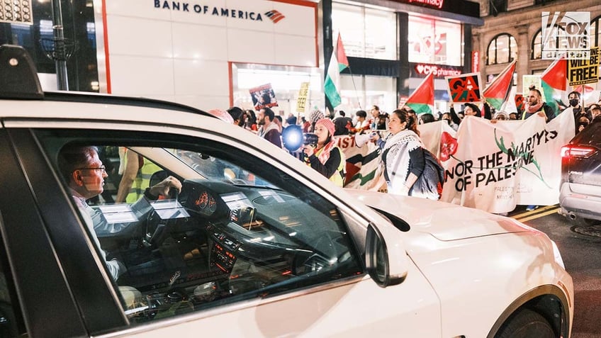 pro palestinian rallies in nyc and dc interrupt crowded hubs during rush hour commute