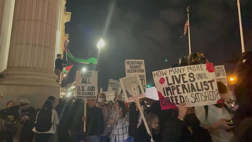 pro palestinian rallies in nyc and dc interrupt crowded hubs during rush hour commute