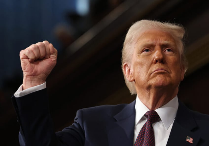 WASHINGTON, DC - MARCH 04: U.S. President Donald Trump addresses a joint session of Congre