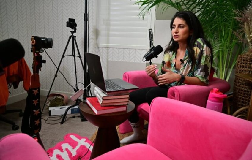 Dating coach Sabrina Zohar in her home studio in Carlsbad, California on February 6, 2024