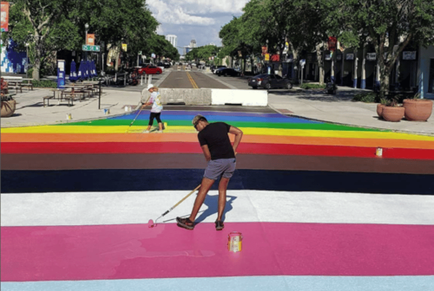 progressive florida city outraged by pride mural vandals manhunt underway 