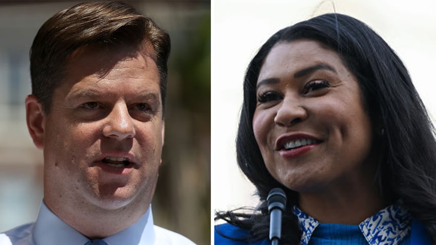 Mark Farrell, left; London Breed at right