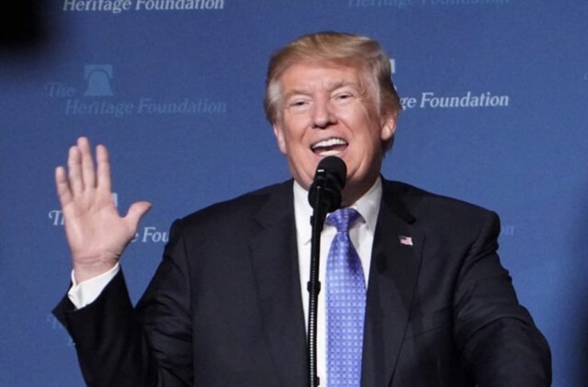 US President Donald Trump, seen giving a speech at a Heritage Foundation event in 2017, ha