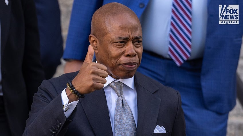 New York City Mayor Eric Adams departs Thurgood Marshall United States Courthouse in New York City