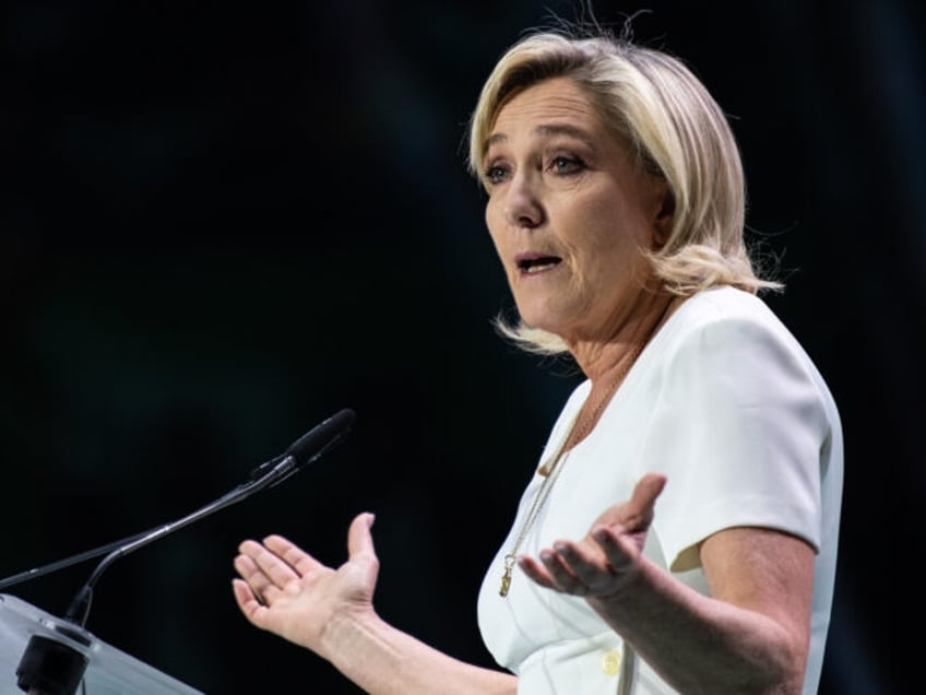 MADRID, SPAIN - 2024/05/19: Marine Le Pen, President of the National Rally group in the Na