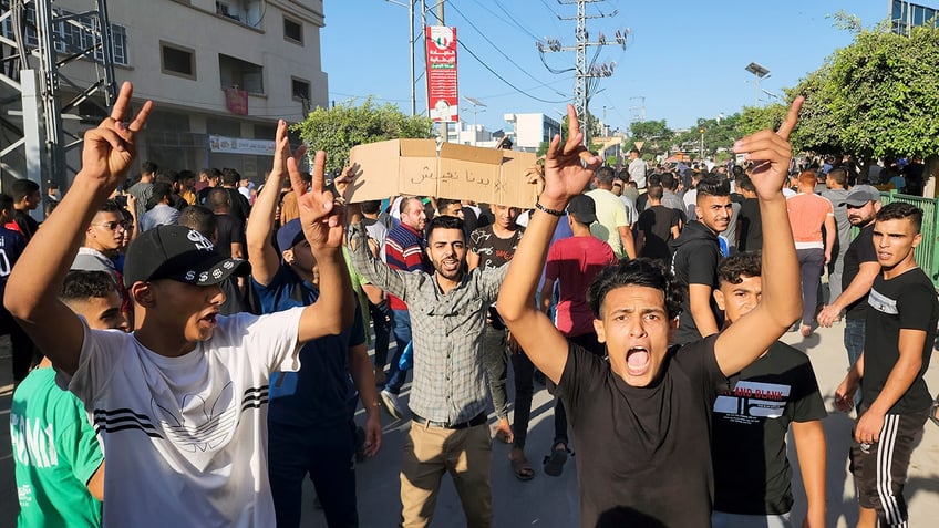 protesters take to the streets of gaza demanding better living conditions from hamas rulers