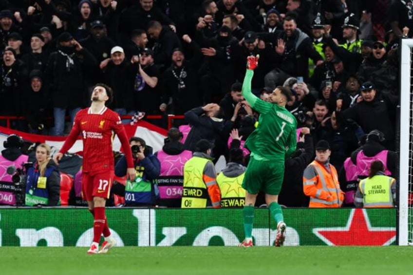 Gianluigi Donnarumma (R) was the hero as PSG knocked Liverpool out of the Champions League