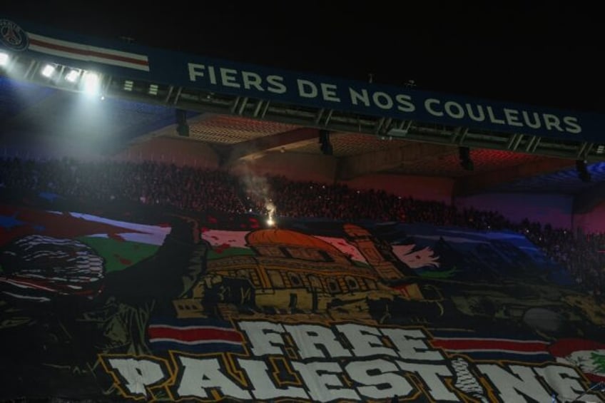 The 'Free Palestine' banner at Paris Saint-Germain