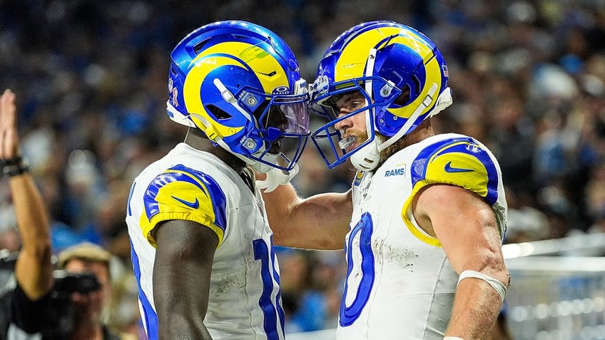 Cooper Kupp celebrates touchdown with Tyler Johnson