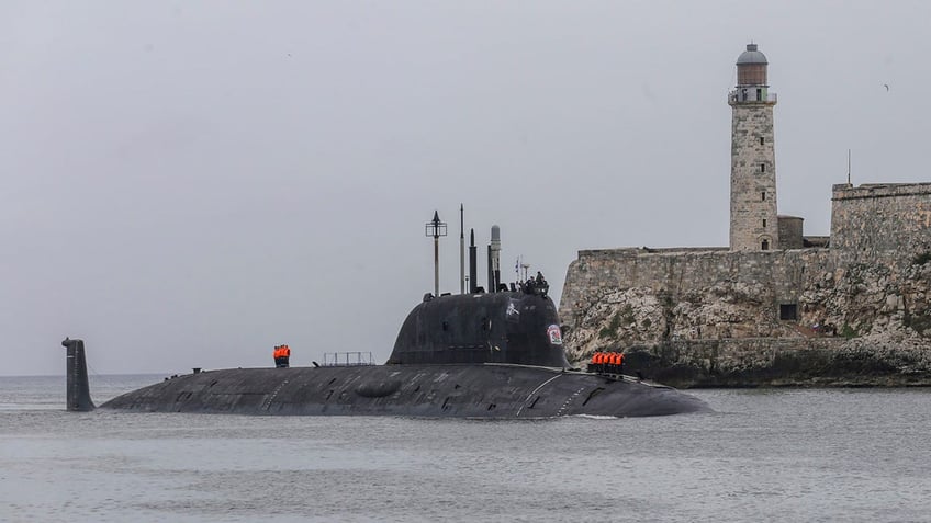 Russia's Kazan nuclear-powered submarine arrives at the port of Havana on Wednesday, June 12, 2024. A fleet of Russian warships reached Cuban waters on Wednesday ahead of planned military exercises in the Caribbean.