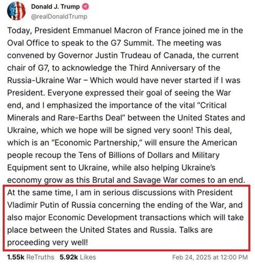 putin says major deals discussed with us while dangling russian rare earth mineral access in eye catching move
