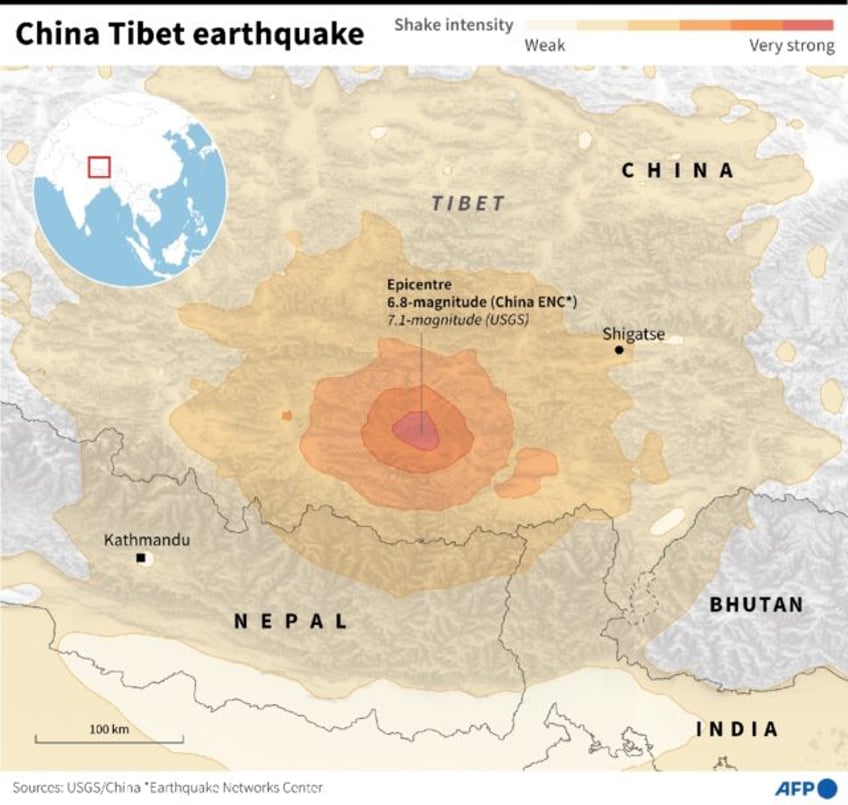 China Tibet earthquake