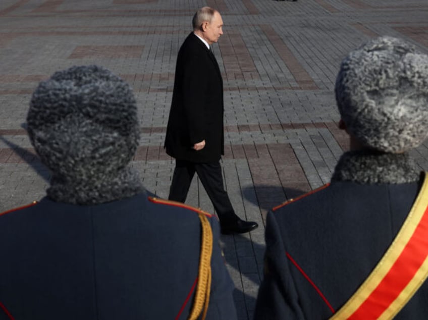 MOSCOW, RUSSIA - FEBRUARY 23 (RUSSIA OUT) Russian President Vladimir Putin walks during a