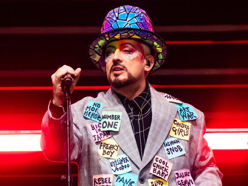 LONDON, ENGLAND - DECEMBER 15: Boy George of Culture Club performs at The O2 Arena on Dece