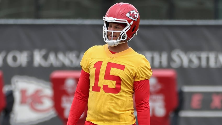 Patrick Mahomes at practice