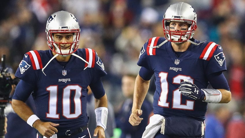 raiders jimmy garoppolo says tom bradys competitive spirit still there he was getting a little fiery