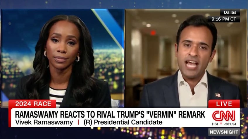 ramaswamy clashes with cnn anchor pressing him on trumps vermin comments give me a break
