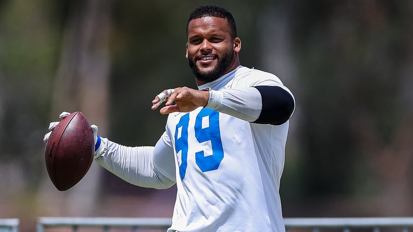 Aaron Donald in Irvine, Calif.