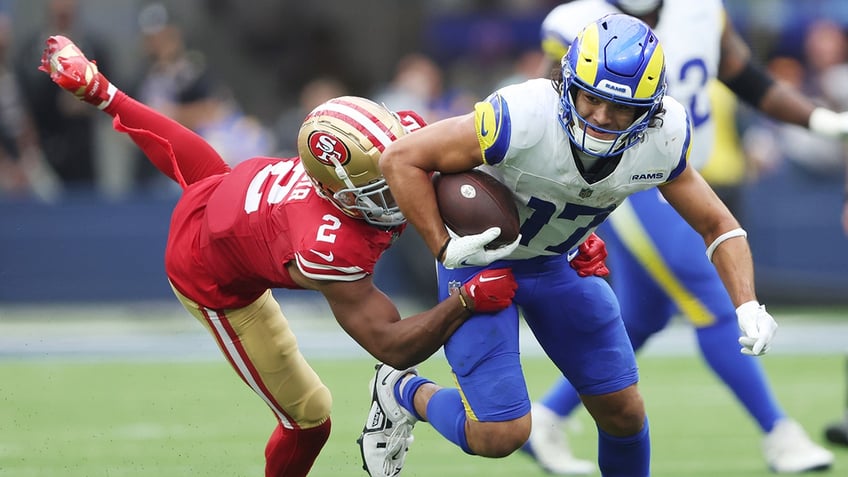 rams puka nacua sets new nfl rookie record after incredible performance vs 49ers