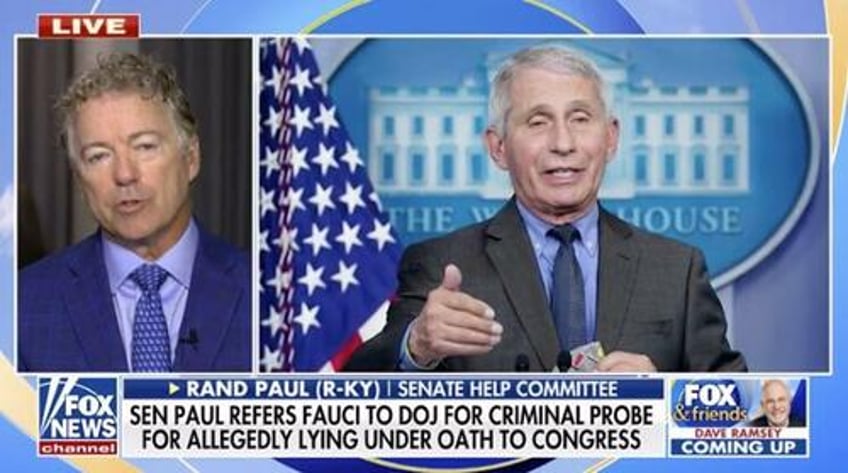 rand paul no clearer case of perjury in the history of government testimony than fauci