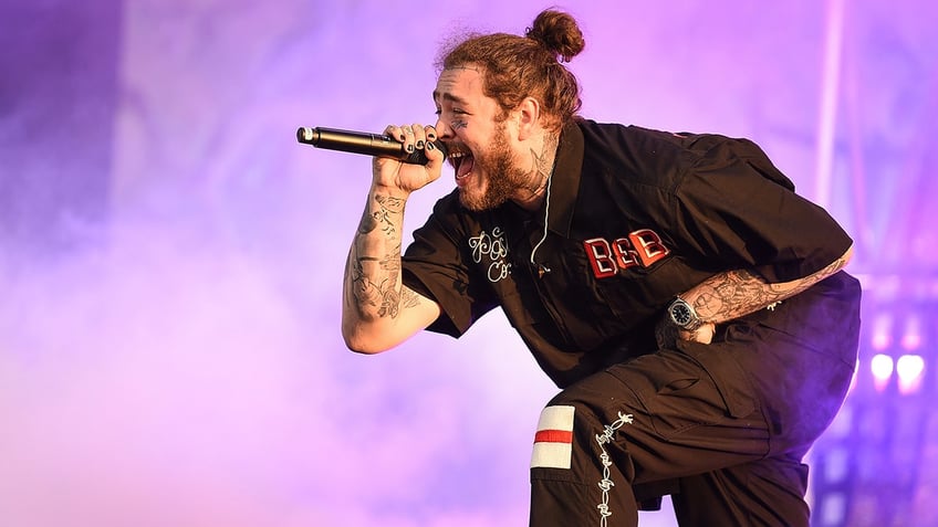 Post Malone performing