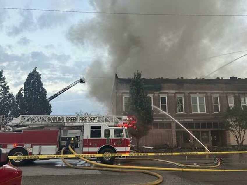 rand pauls kentucky office damaged in fire roof collapses