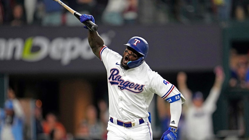 rangers adolis garcia getting hit by pitch after home run was not right