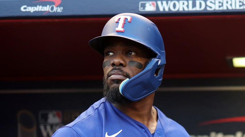 rangers hero adolis garcia out of world series game 4 lineup due to injury