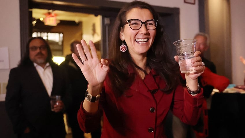 Rep. Mary Peltola waving