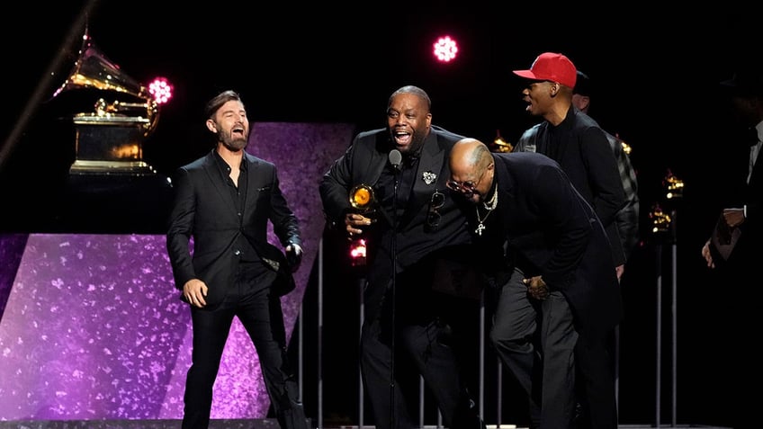 Killer Mike at Grammy's podium