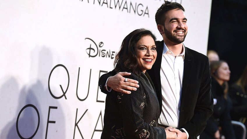 Zohran Mamdani with mother at movie event