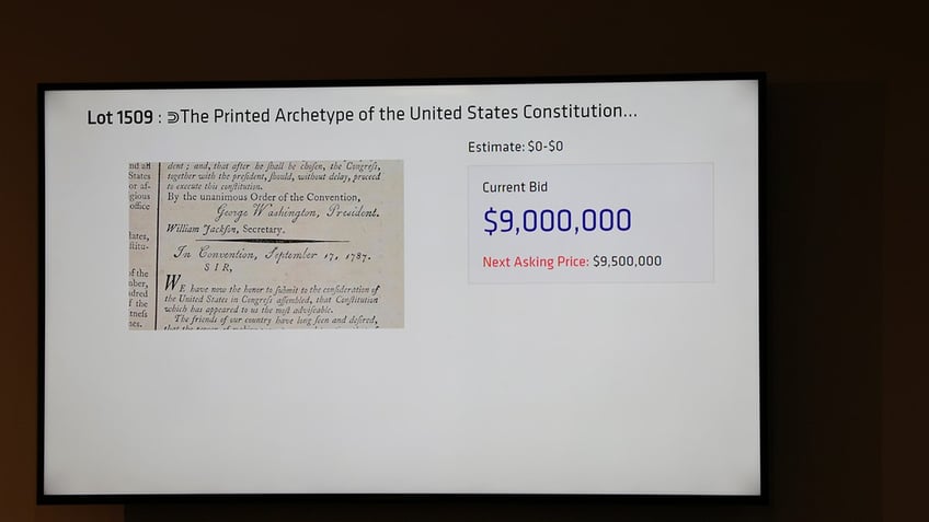 Document at auction