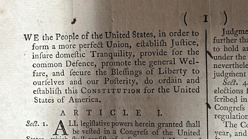 Closeup of Constitution