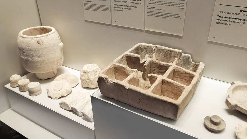 The box on display at the Israel Museum archaeology gallery