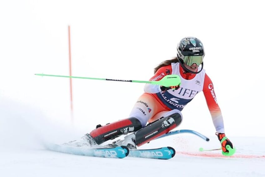 Switzerland's Camille Rast skis to victory on the World Cup slalom in Killington