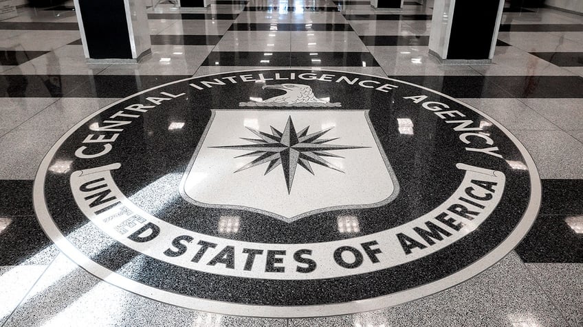 The seal of the Central Intelligence Agency is shown at the entrance of the CIA headquarters in McLean, Virginia, U.S., September 24, 2022