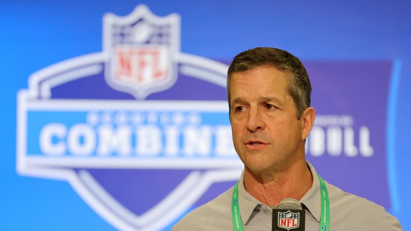 John Harbaugh at the Combine