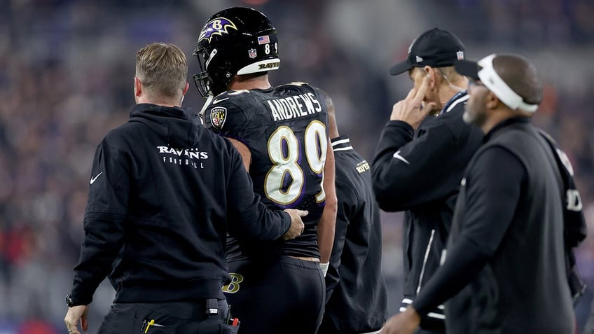 Mark Andrews walks off the field