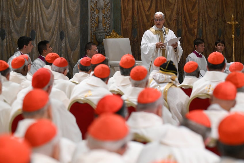 read pope leo xivs first homily as pope