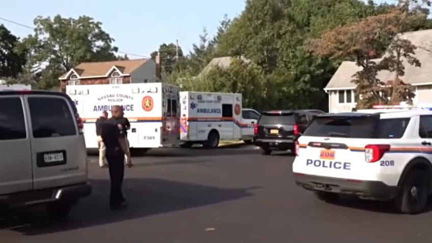 Police outside the DeLucia home