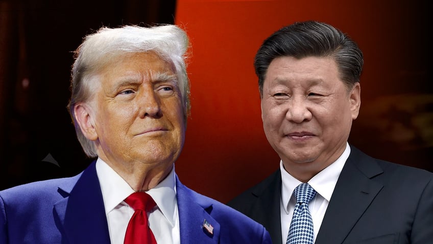 President Donald Trump and Chinese President Xi Jinping side by side