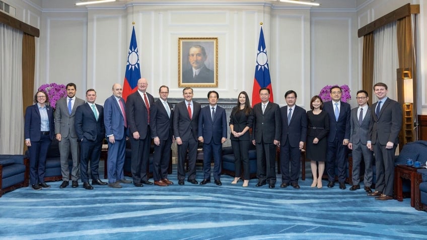 President Lai Ching-te meets a delegation from the Ronald Reagan Presidential Foundation and Institute.