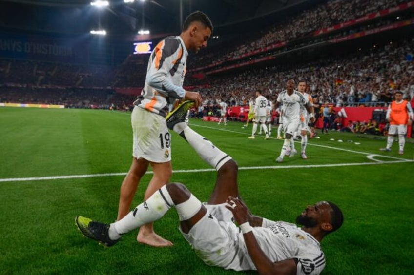Antonio Rudiger threw an object at the Copa del Rey final referee and was sent off on Satu