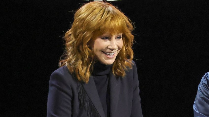 Reba McEntire at the Super Bowl press conference